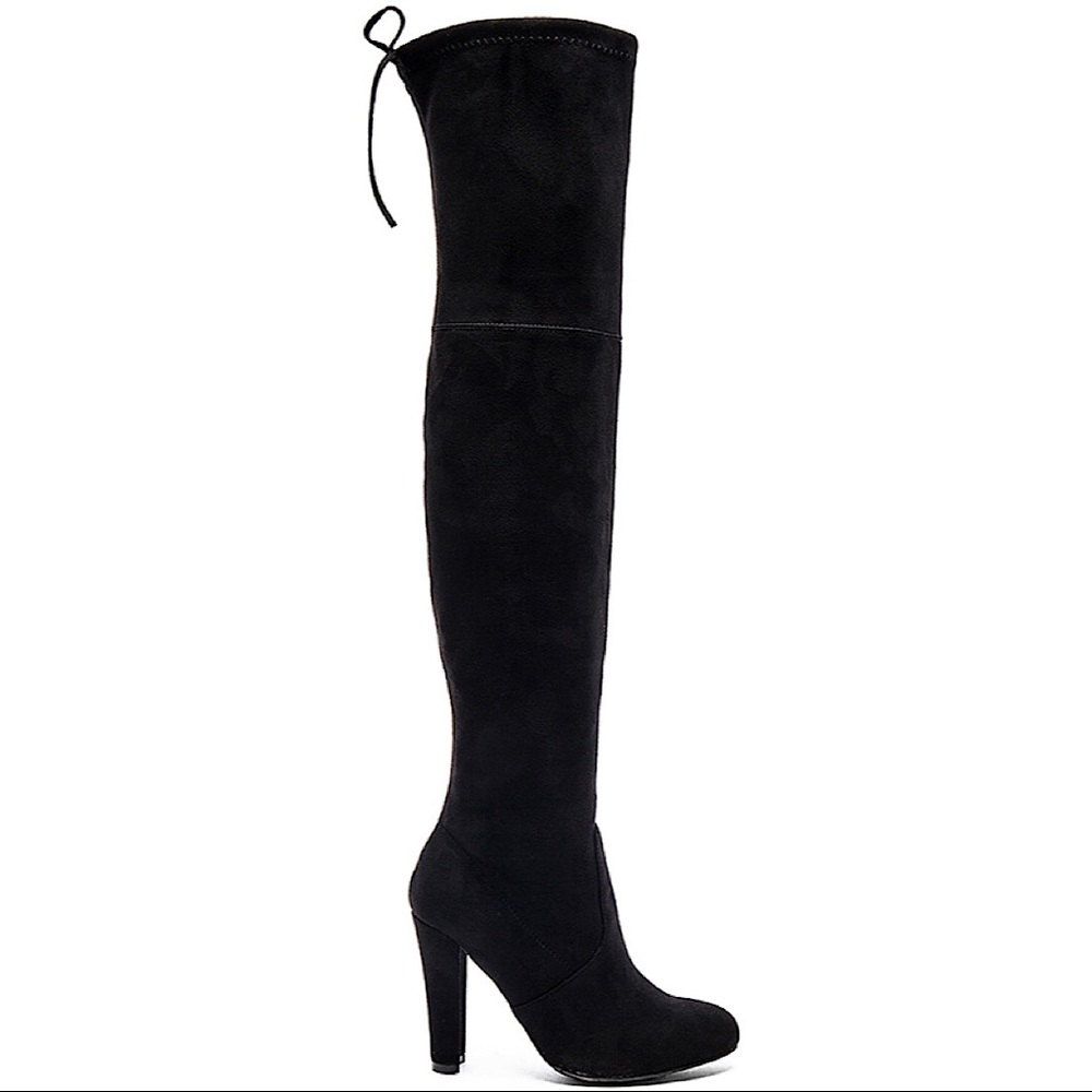 Steve Madden “Gorgeous” Suede Over Knee Boots